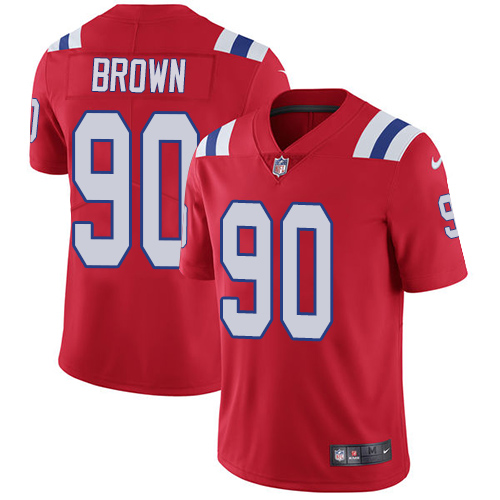 Nike Patriots #90 Malcom Brown Red Alternate Men's Stitched NFL Vapor Untouchable Limited Jersey - Click Image to Close